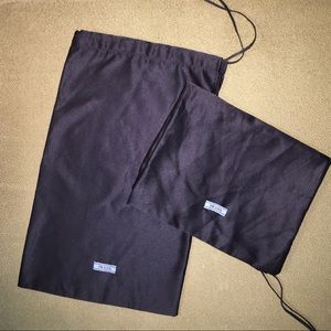 2 PRADA Satin Drawstring Dust Bags-Size: 8.5 X 13"